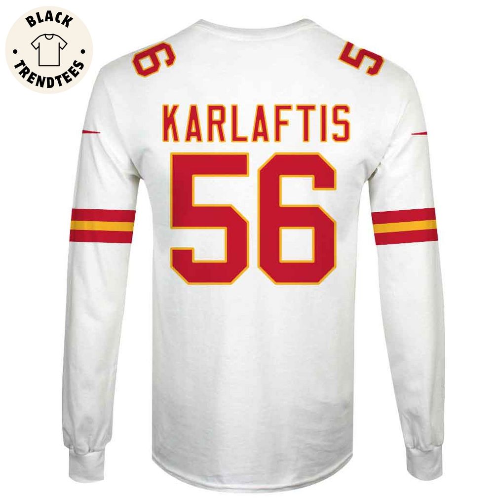 George Karlaftis Kansas City Chiefs Super Bowl LVIII Limited Edition White Hoodie Jersey