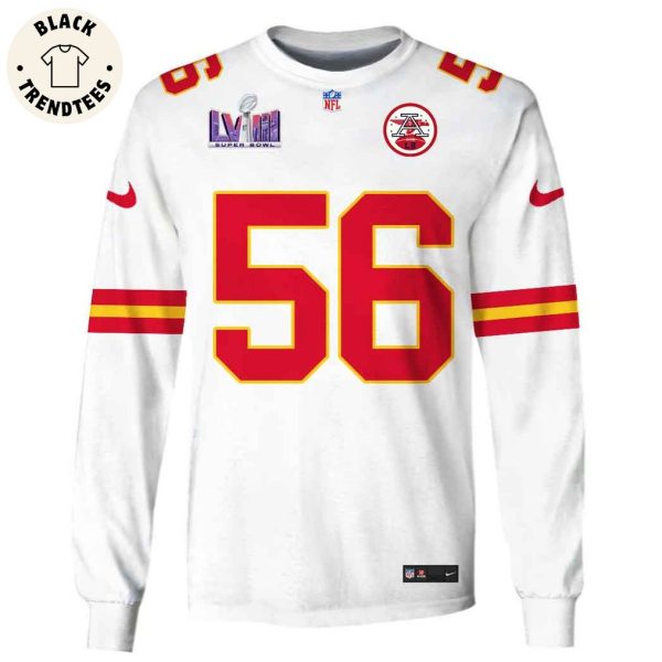 George Karlaftis Kansas City Chiefs Super Bowl LVIII Limited Edition White Hoodie Jersey