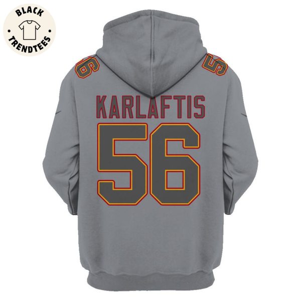 George Karlaftis Kansas City Chiefs Super Bowl LVIII Limited Edition Grey Hoodie Jersey