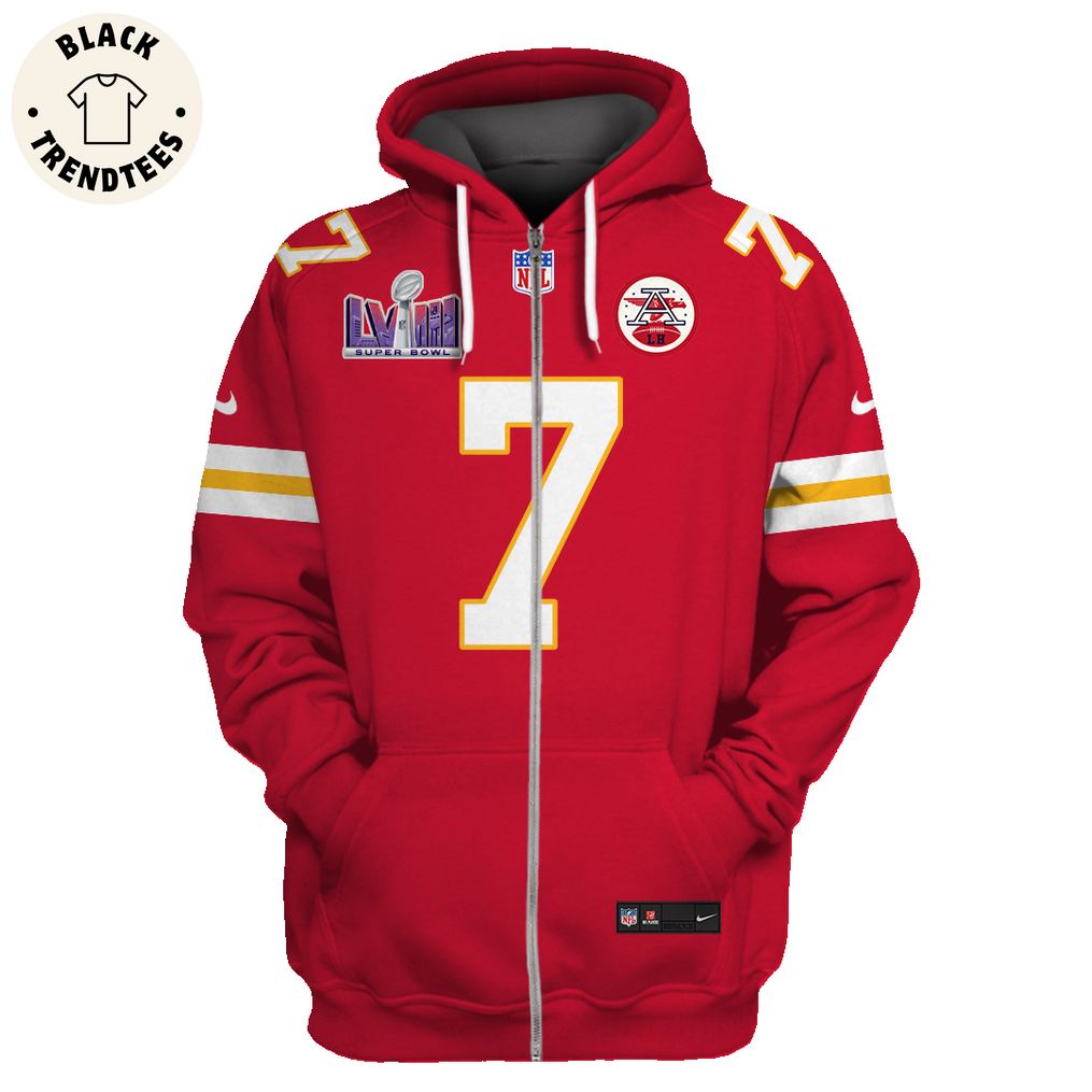 Harrison Butker Kansas City Chiefs Super Bowl LVIII Limited Edition Red Hoodie Jersey
