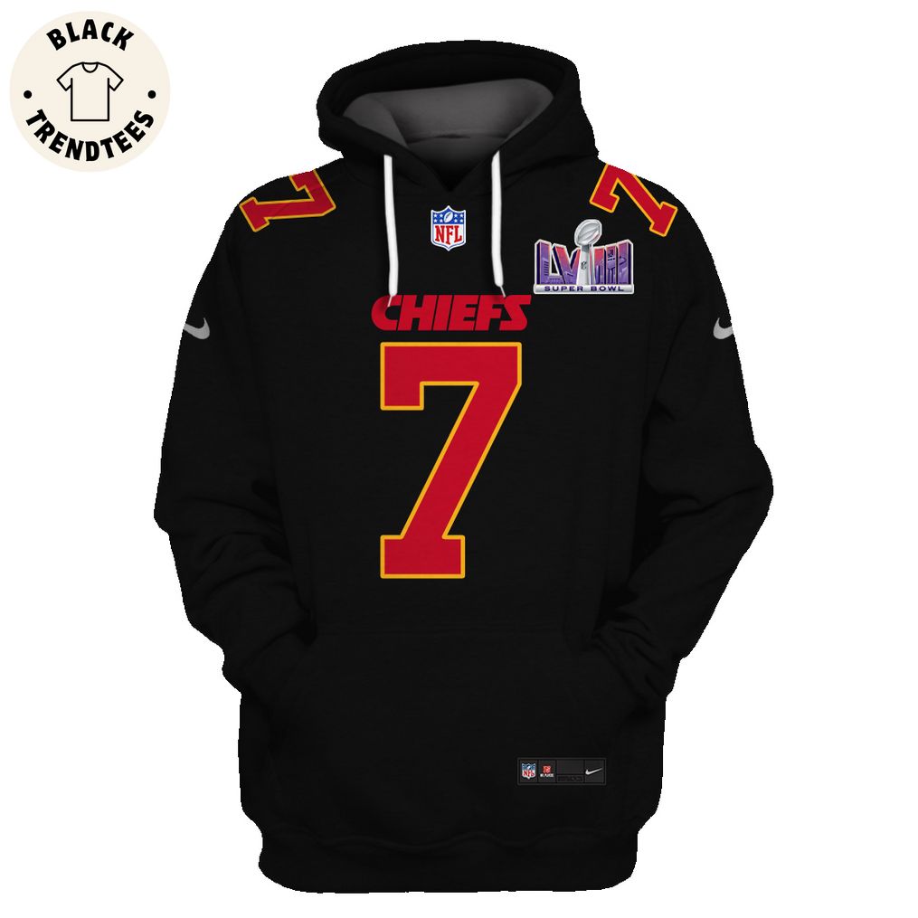 Harrison Butker Kansas City Chiefs Super Bowl LVIII Limited Edition Black Hoodie Jersey