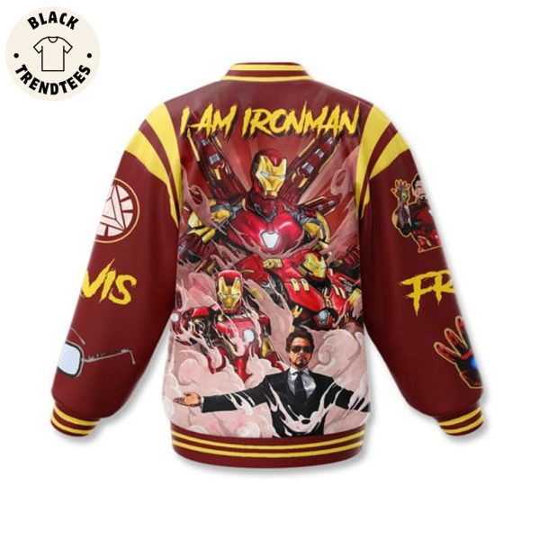 Iron Man Tony Stark I Am Iron Man 3D Premium Baseball Jacket