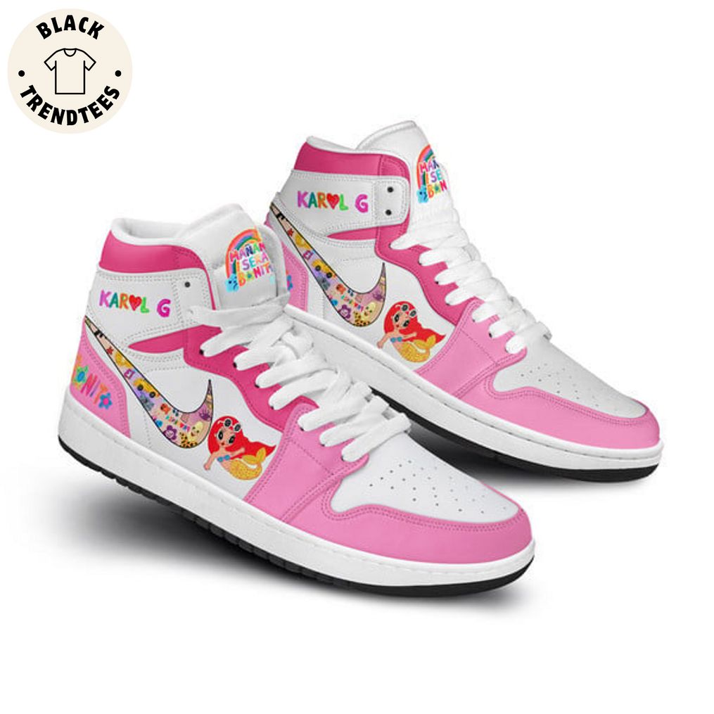 Karol Manana Pink White Design Air Jordan 1 High Top