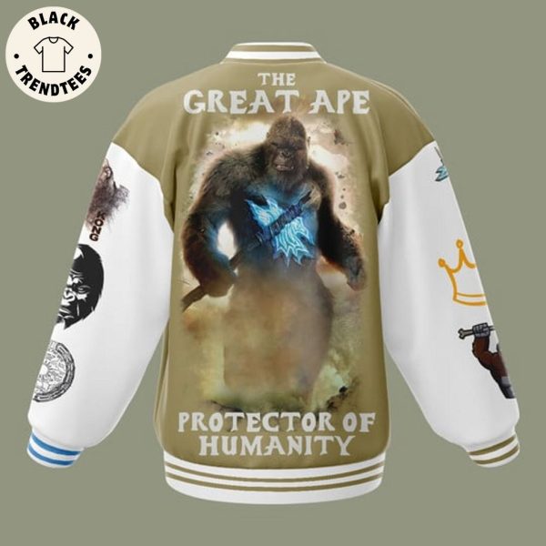 King Kong The Great Ape Pritetor Of Humanity 3D Premium Baseball Jacket