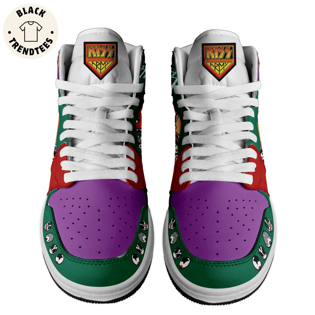 Kiss Nike Rainbown Design Air Jordan 1 High Top