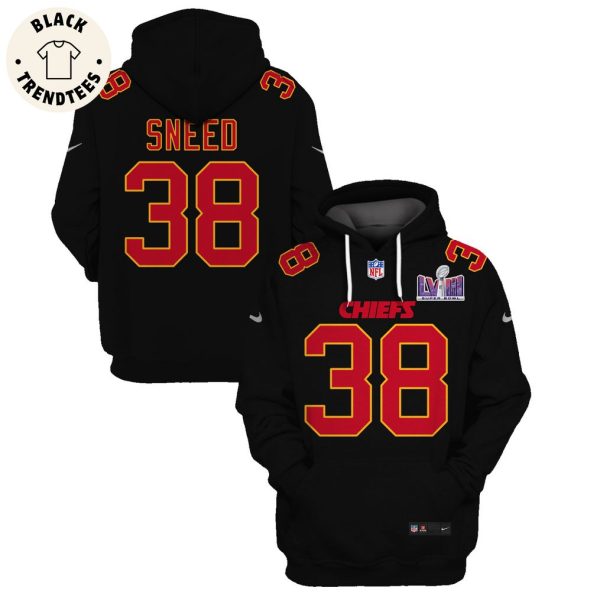 L’Jarius Sneed Kansas City Chiefs Super Bowl LVIII Limited Edition Black Hoodie Jersey