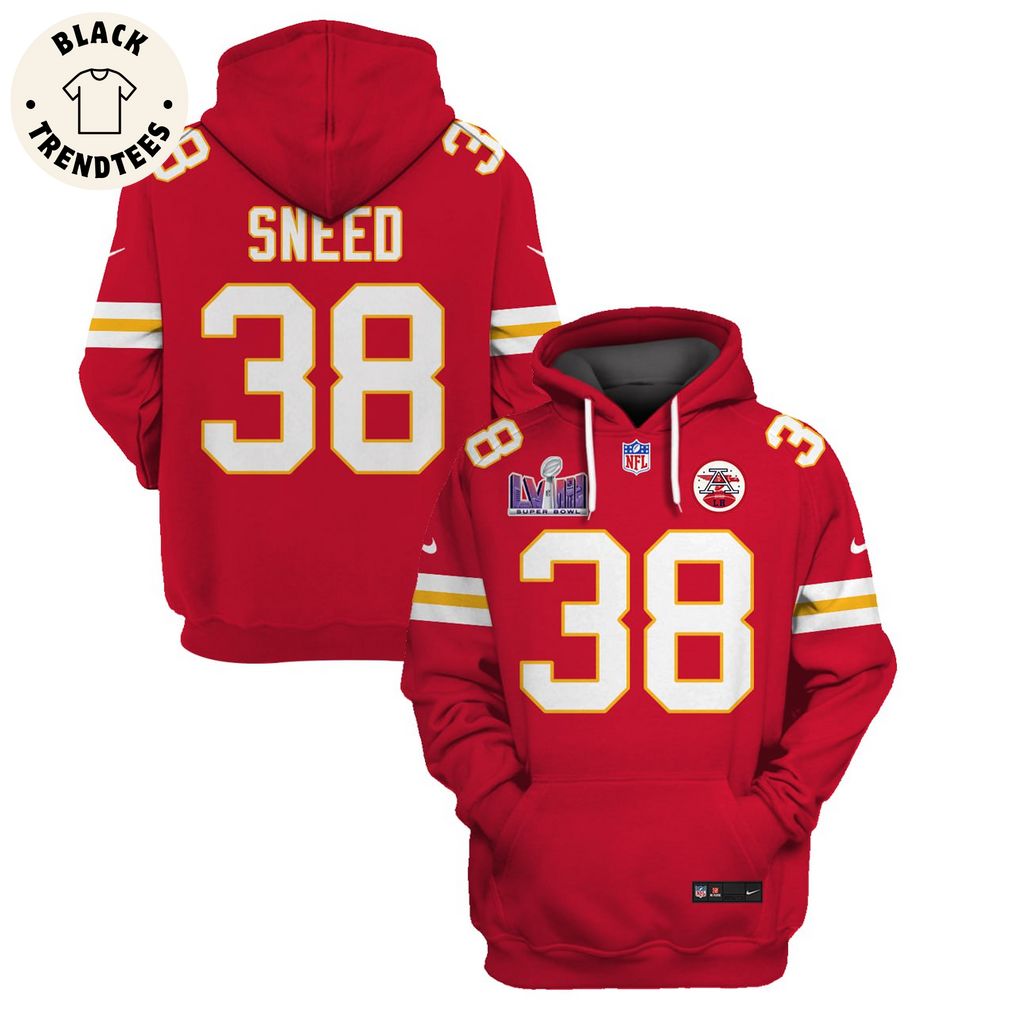 L'Jarius Sneed Kansas City Chiefs Super Bowl LVIII Limited Edition Red Hoodie Jersey