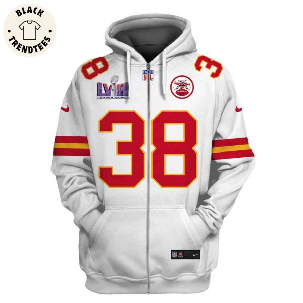 L’Jarius Sneed Kansas City Chiefs Super Bowl LVIII Limited Edition White Hoodie Jersey