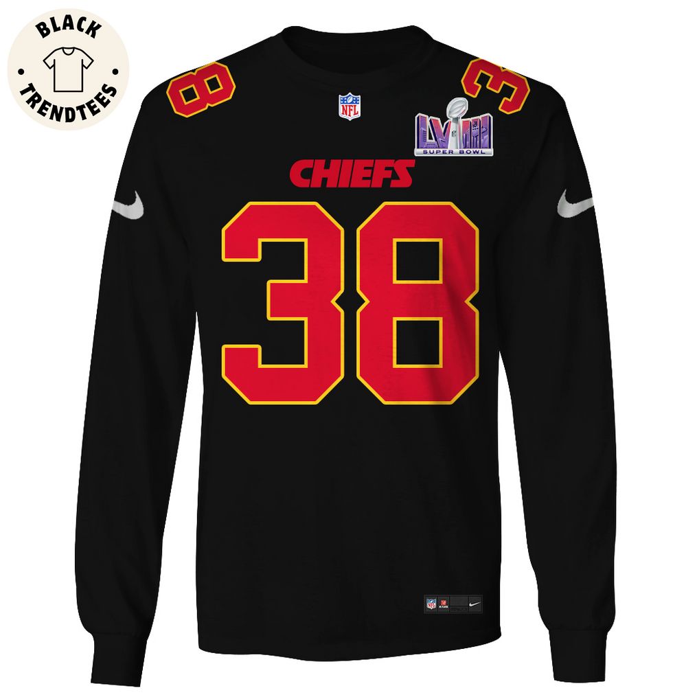 L'Jarius Sneed Kansas City Chiefs Super Bowl LVIII Limited Edition Black Hoodie Jersey