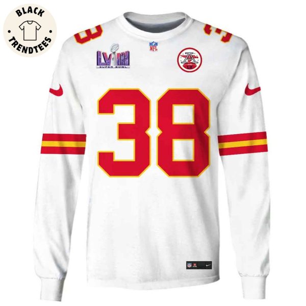 L’Jarius Sneed Kansas City Chiefs Super Bowl LVIII Limited Edition White Hoodie Jersey