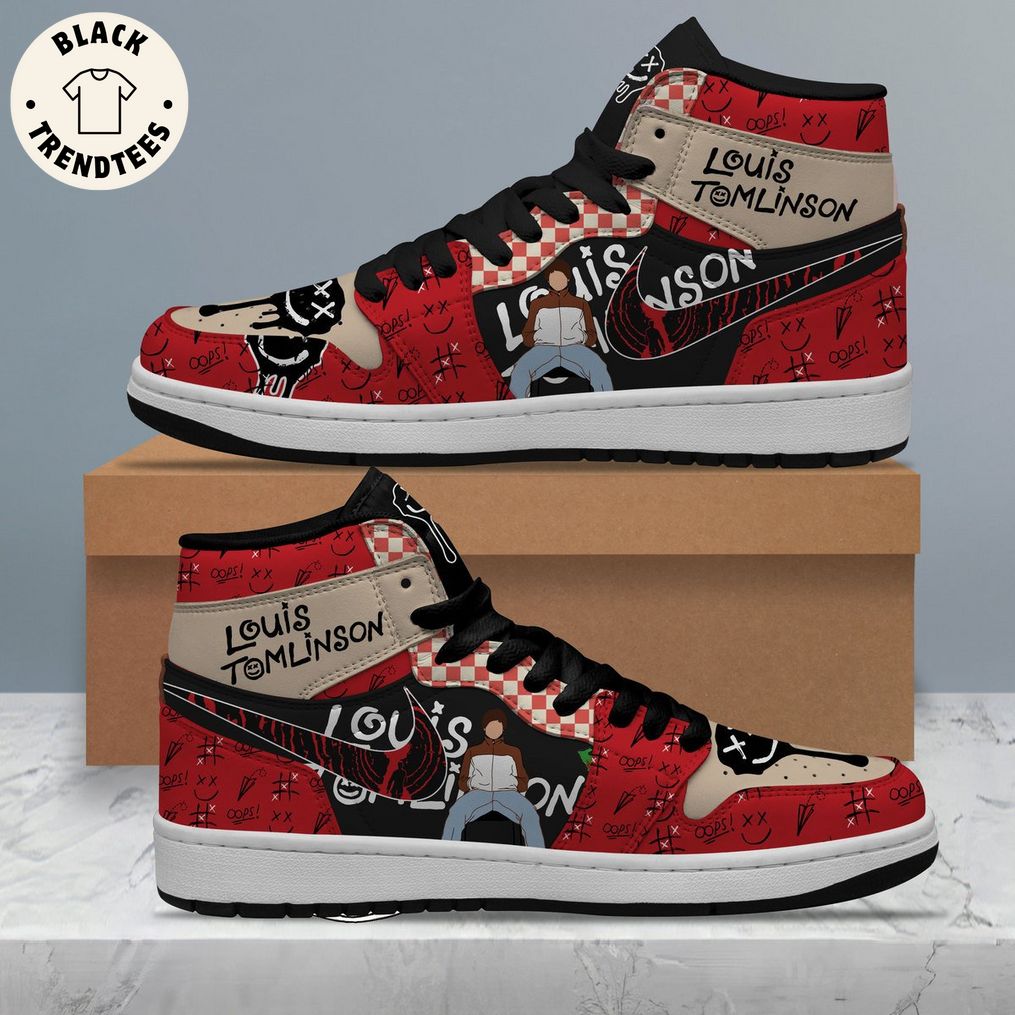 Louis Tomlinson Nike Red Design Air Jordan 1 High Top