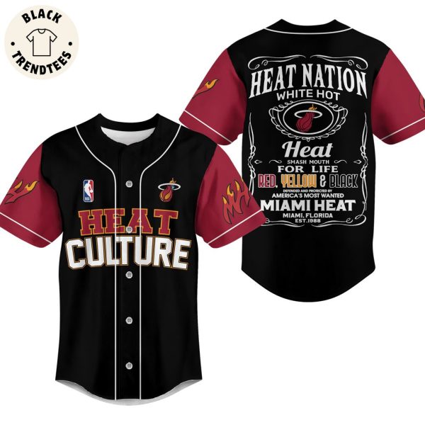 Miami Heat Culture Heat Nation White Hot Baseball Jersey
