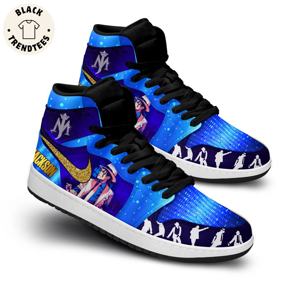 Michael Jackson Nike Blue Design Air Jordan 1 High Top