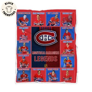 Montreal Canadiens Logo Ice Hockey Team Legends Blanket