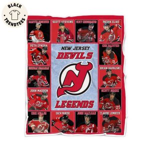 New Jersey Devils Logo Ice Hockey Team Legends Blanket