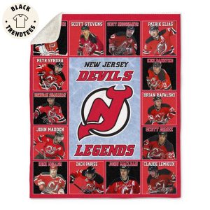 New Jersey Devils Logo Ice Hockey Team Legends Blanket
