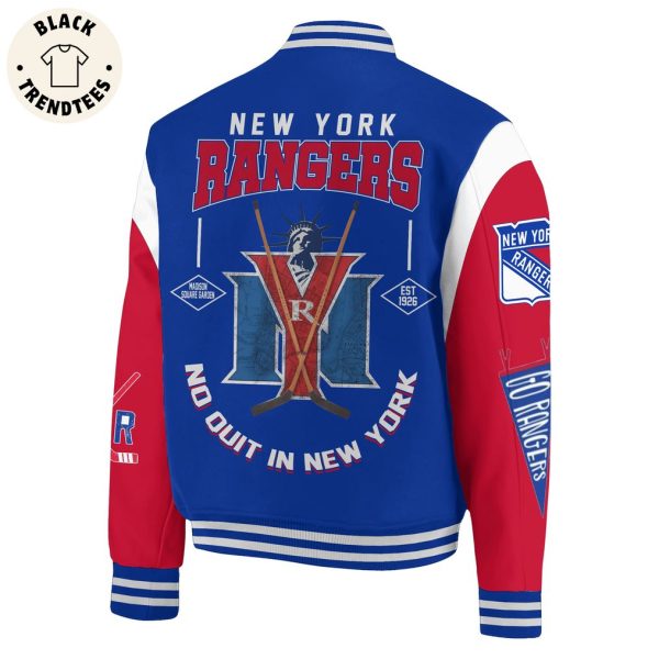 New York Rangers Logo No Ouit In New York Baseball Jacket
