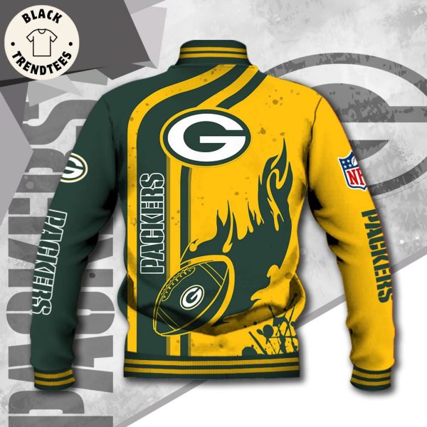 NFL Green Bay Packers Logo Custom Name Baseball Jacket