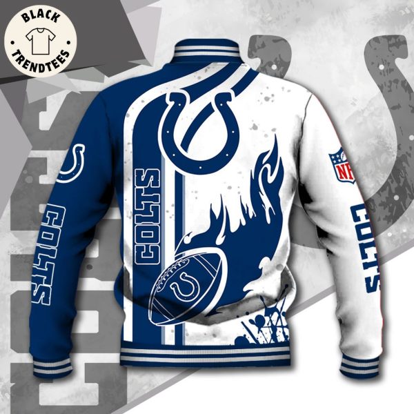 NFL Indianapolis Colts Logo Custom Name Baseball Jacket