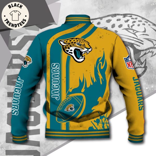 NFL Jacksonville Jaguars Logo Custom Name Baseball Jacket