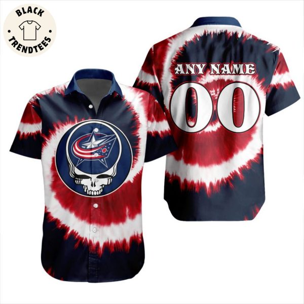NHL Columbus Blue Jackets Special Grateful Dead Tie-Dye Design Hawaiian Shirt