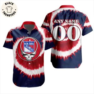 NHL New York Rangers Special Grateful Dead Tie-Dye Design Hawaiian Shirt