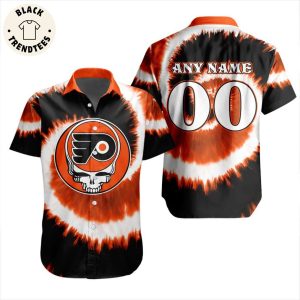 NHL Philadelphia Flyers Special Grateful Dead Tie-Dye Design Hawaiian Shirt