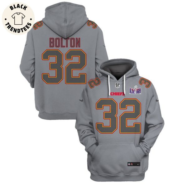 Nick Bolton Kansas City Chiefs Super Bowl LVIII Limited Edition Grey Hoodie Jersey