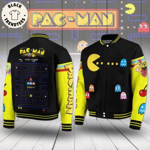 Pac Man 1Up High Score Baseball Jacket