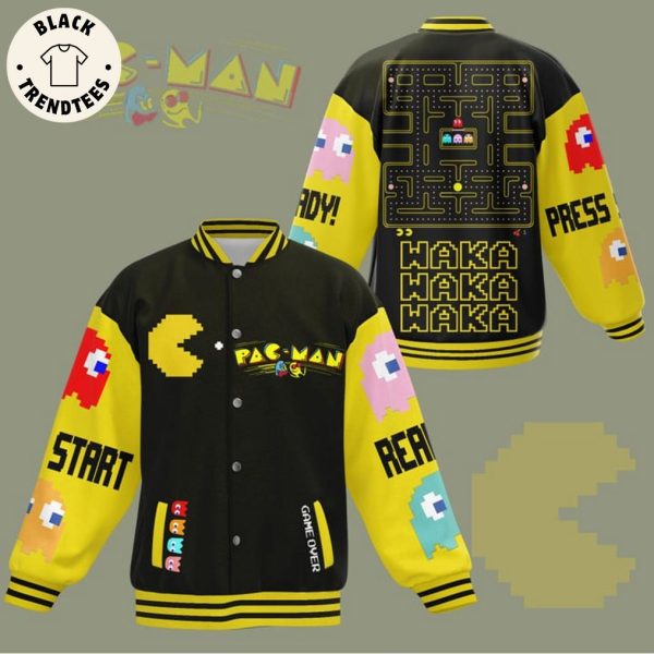 Pac-Man Waka Game Over Baseball Jacket