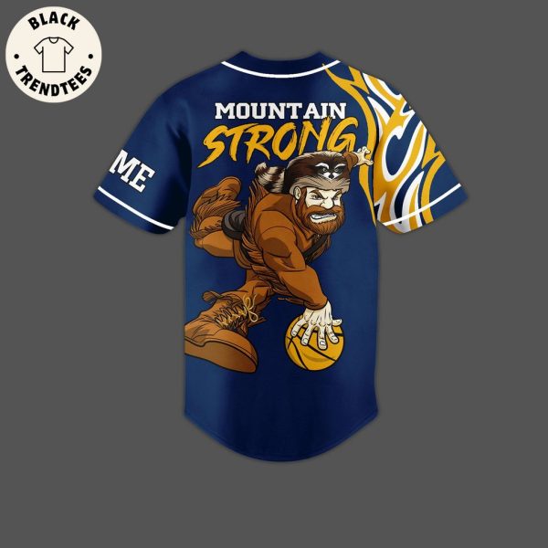 Personalized Mountain Strong  NCAA West Virginia Mountaineers Baseball Jersey