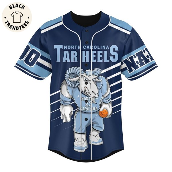 Personalized North Carolina Tar Heels Straight Outta Taheel Country Blue Mascot Design Baseball Jersey