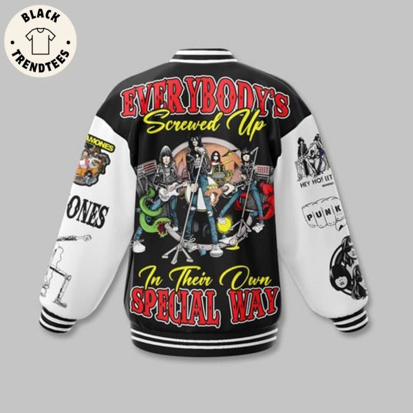 Ramones Hey Ho Let Go Every Body Screwed Up In Their Our Special Way Baseball Jacket