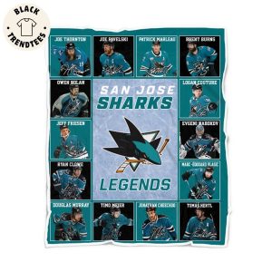 San Jose Sharks Logo Ice Hockey Team Legends Blanket