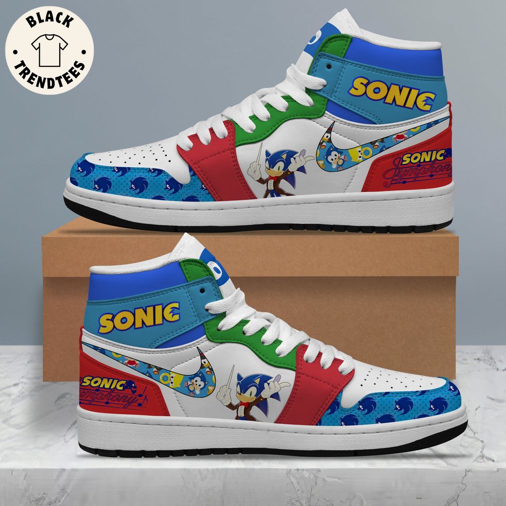 Sonic Portrait Nike Logo Design Air Jordan 1 High Top