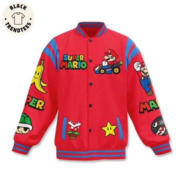 Super Mario Its A Me Mario 3D Premium Baseball Jacket