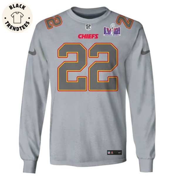 Trent McDuffie Kansas City Chiefs Super Bowl LVIII Limited Edition Grey Hoodie Jersey