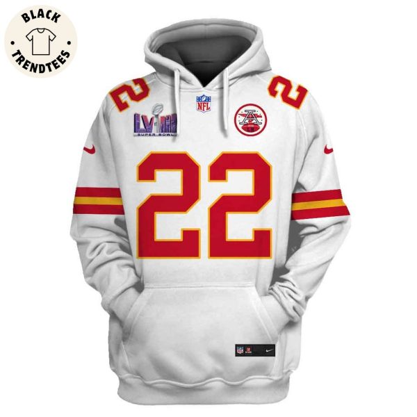 Trent McDuffie Kansas City Chiefs Super Bowl LVIII Limited Edition White Hoodie Jersey