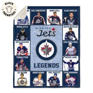 Winnipeg Jets Logo Ice Hockey Team Legends Blanket