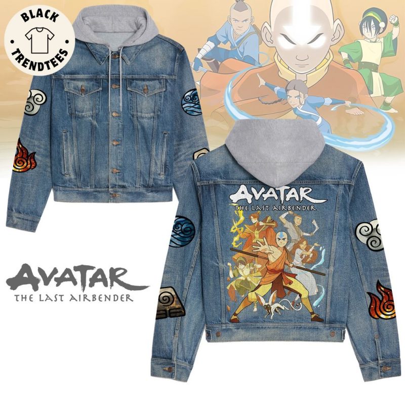 Avatar The Last Airbender Hooded Denim Jacket - Blacktrendtees