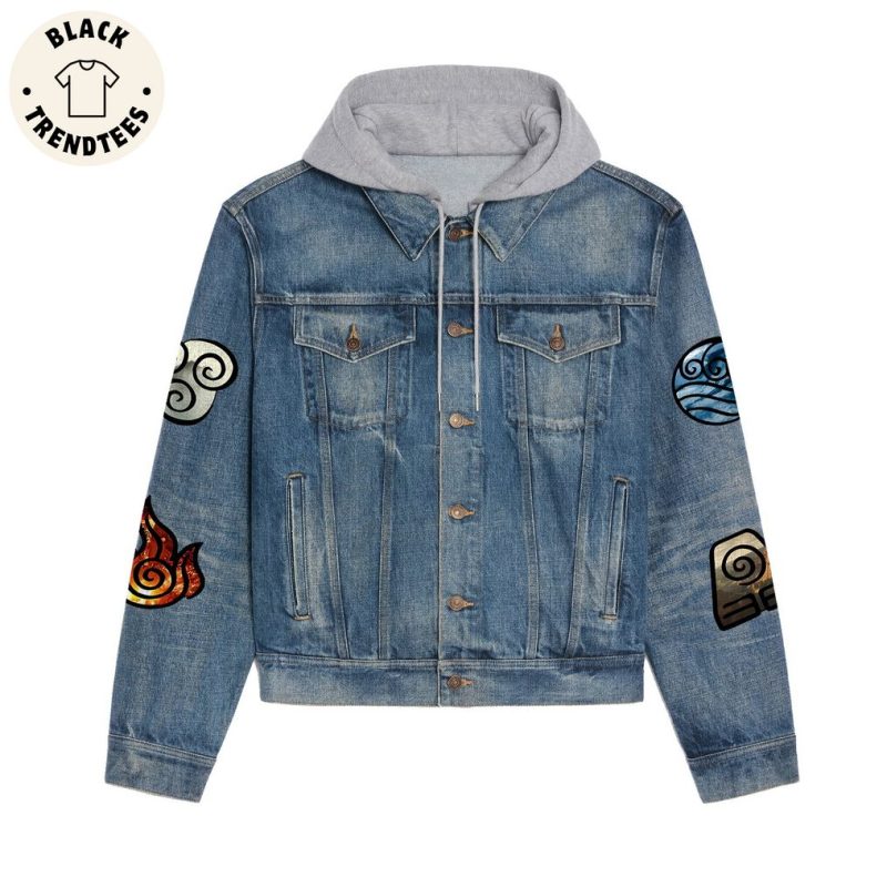 Avatar The Last Airbender Hooded Denim Jacket - Blacktrendtees