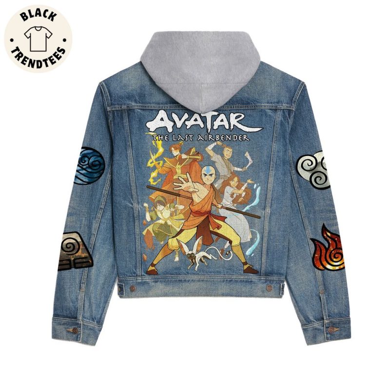 Avatar The Last Airbender Hooded Denim Jacket - Blacktrendtees