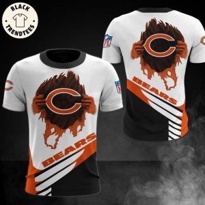 Chicago Bears Logo Design 3D T-Shirt