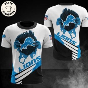 Detroit Lions Logo Design 3D T-Shirt