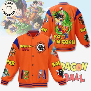 Dragon Ball Yo Im Goku Super Saigan Baseball Jacket