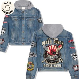 Five Finger Death Punch I Doesnt Matter Hooded Denim Jacket