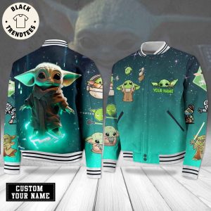 Grogu Baby Yoda Master Custom Baseball Jacket