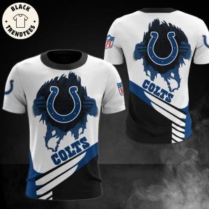 Indianapolis Colts Logo Design 3D T-Shirt