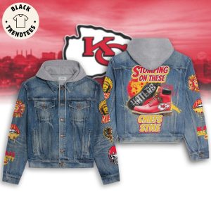 Kansas City Chiefs Stomping On These Chiefs Style Hooded Denim Jacket