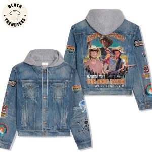 Kenny Chesney When The Sun Goes Down We Will Be Groovin Hooded Denim Jacket